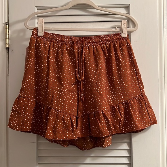 Hudson Gray | Shorts | Polka Dot Ruffle Pull On Shorts | Poshmark